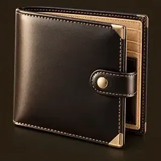 Leather bifold wallet — Shambala
